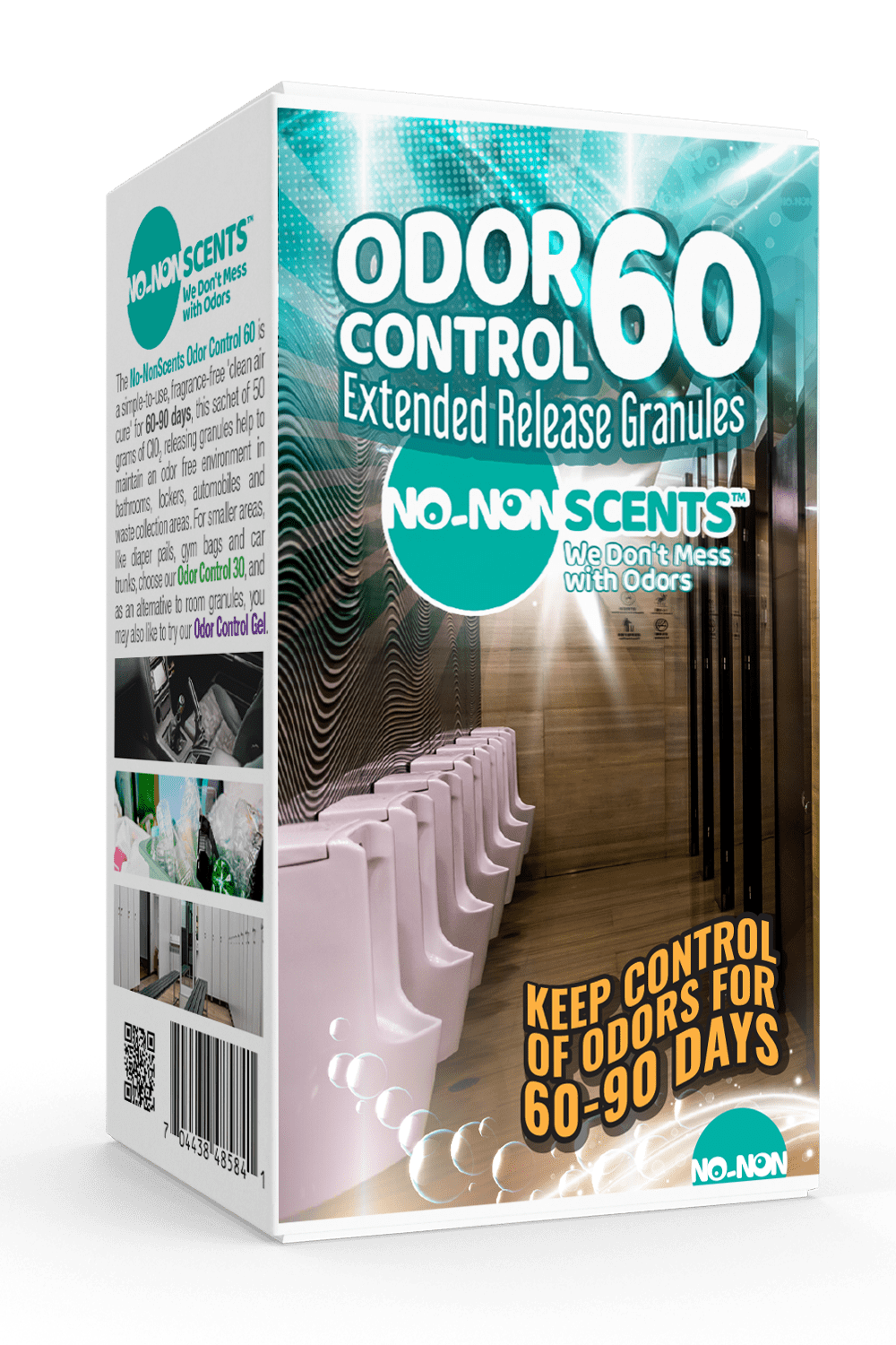 No-NonScents Long-Term Odor Control 60-90 Days - Gym Bags Odor Eliminator - 60 Kit