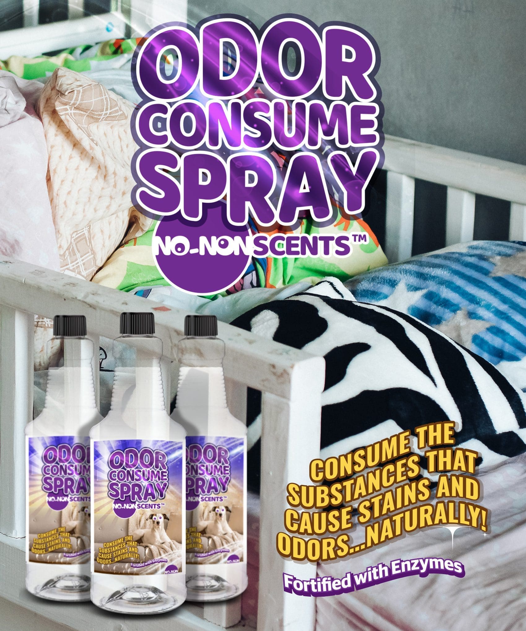 No-NonScents Odor Consume Soft Surface Spray - Quart