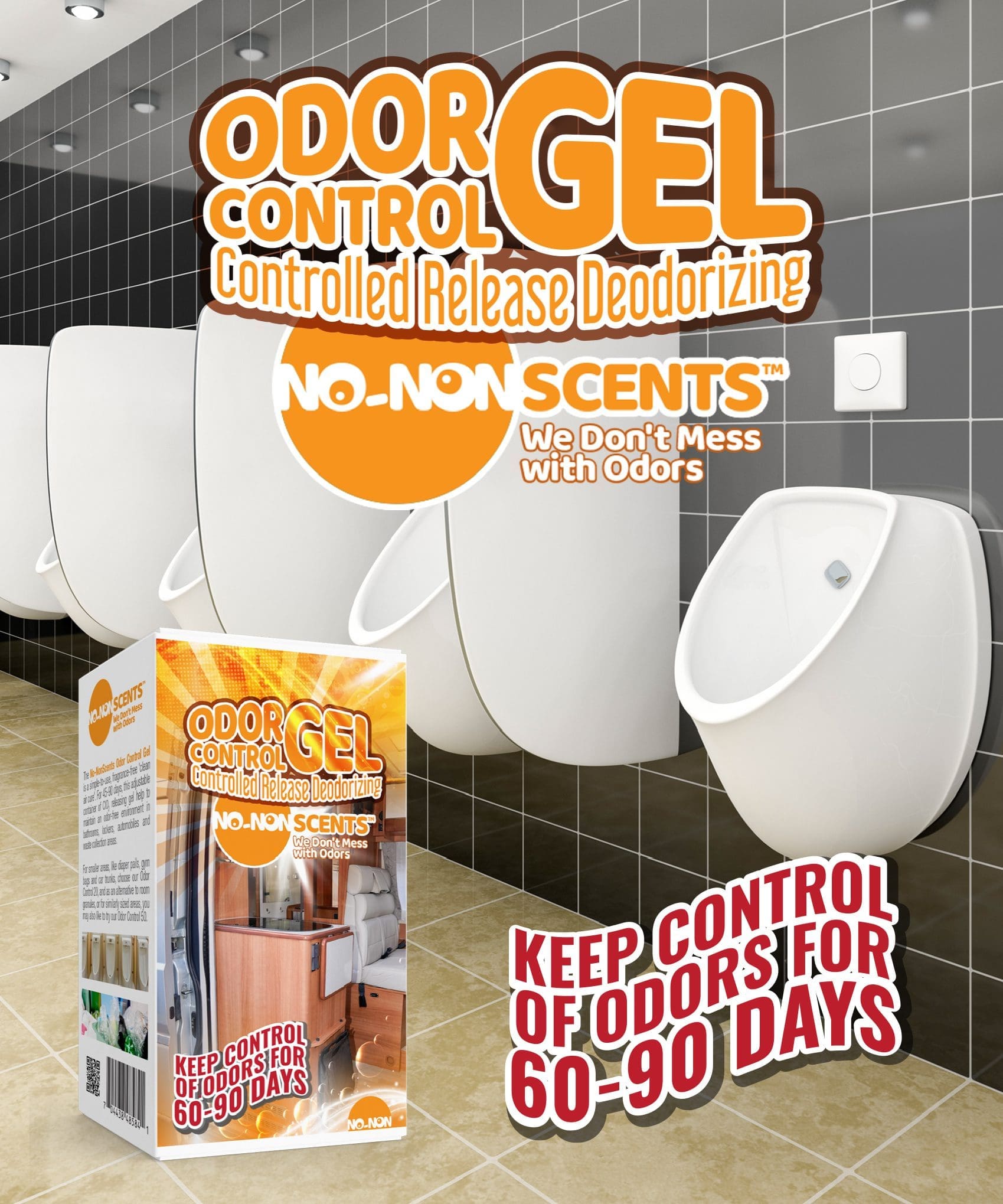 No-NonScents Odor Control Gel Deodorizing Kit - Adjustable & Refillable