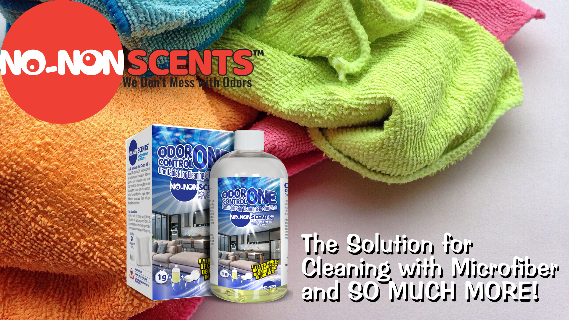 No-NonScents Odor Control ONE Kit for Microfiber