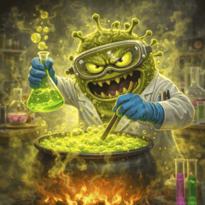 Microbe mixing a brew of odor